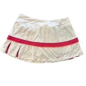 Nike Women’s White Pink Dri-Fit Tennis Skirt Size M
